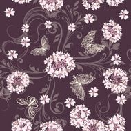 Vector seamless pattern with flowers N3