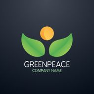 Vector illustration logo greenpeace company