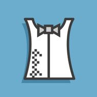 Icon illustration fashion dress