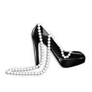 Black shoes and necklace- stiletto illustration