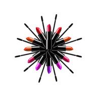 beauty and fashion illustration - lipstick mascara