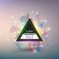 Cyber monday banner colorful style element for your design vector