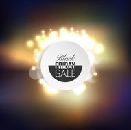 Black friday element colorful design sale banner with fireworks vector