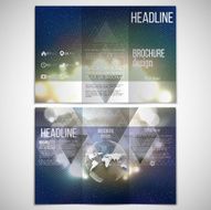 Vector set of tri-fold brochure design template on both N24