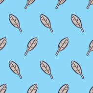 Cute leaves seamless pattern