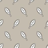 Cute leaves seamless pattern N2