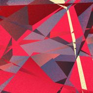 Retro geometric background with colorful triangles on textured paper N2