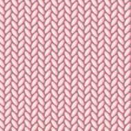 Vector knitted seamless pattern design Winter sweater texture in pink