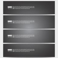 Set of modern vector banners dark design textured background