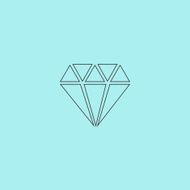 Diamond vector icon