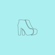 Two Woman Shoes Vector Illustration