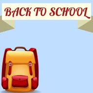 Back to school sign schoolbag