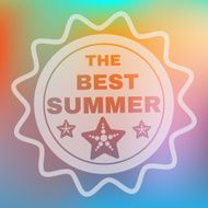 Best Summer Text Card Vector Illustration N2