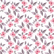 Blossom Watercolor floral background Seamless pattern 03