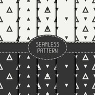 Set of line hipster seamless pattern with triangle Wrapping paper N3