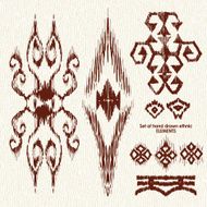 Set of orient pattern big elements