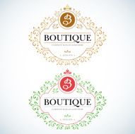 Boutique Luxury Vintage Retro logo N2