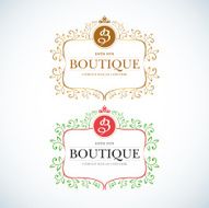 Boutique Luxury Vintage Retro logo N3