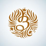 B letter monogram Boutique Luxury Vintage Crests logo