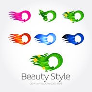 Beauty Fashion Spa Logo design templates set