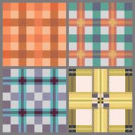 Set of seamless tartan patterns