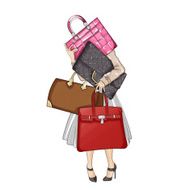 hand drawn watercolor fashion illustration