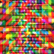 Abstract colorful geometric background with shiny vibrant color tones