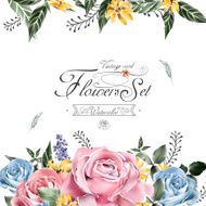 elegant flowers card template