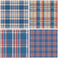 Vector tartan textile texture set