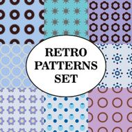 Set of different cold pallette seamless patterns