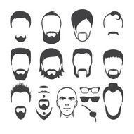 man face set