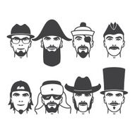 man faces set N2