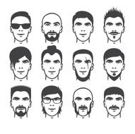 man faces set N3