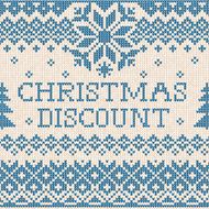 Christmas discount Scandinavian style knitted embroidery N2