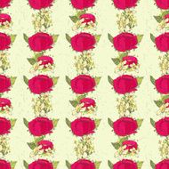 Seamless floral pattern with peonies