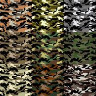 Vector camouflage pattern set