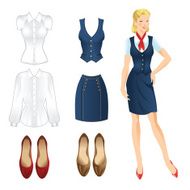 Set of uniform clothes