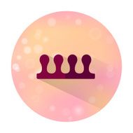 Flat Fingers Separator icon on blurred background