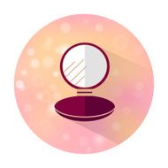 Flat style Face Powder icon on blurred background