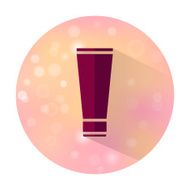 Flat style Cream tube icon on blurred background