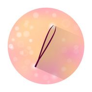 Flat style Eyebrow Twizzers icon on blurred background