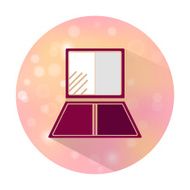 Flat style Blush icon on blurred background