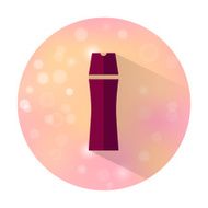 Flat style Shampoo bottle icon on blurred background