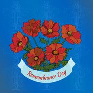 Floral card for rememrance day