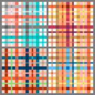 Set of seamless tartan patterns N2