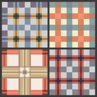 Set of seamless tartan patterns N3