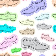 Seamless color contours of male shoe