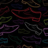 Seamless color contours male shoe