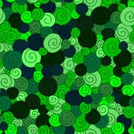 abstract green circles vector seamless background