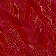 red leaves on background vector seamless abstract hand-drawn